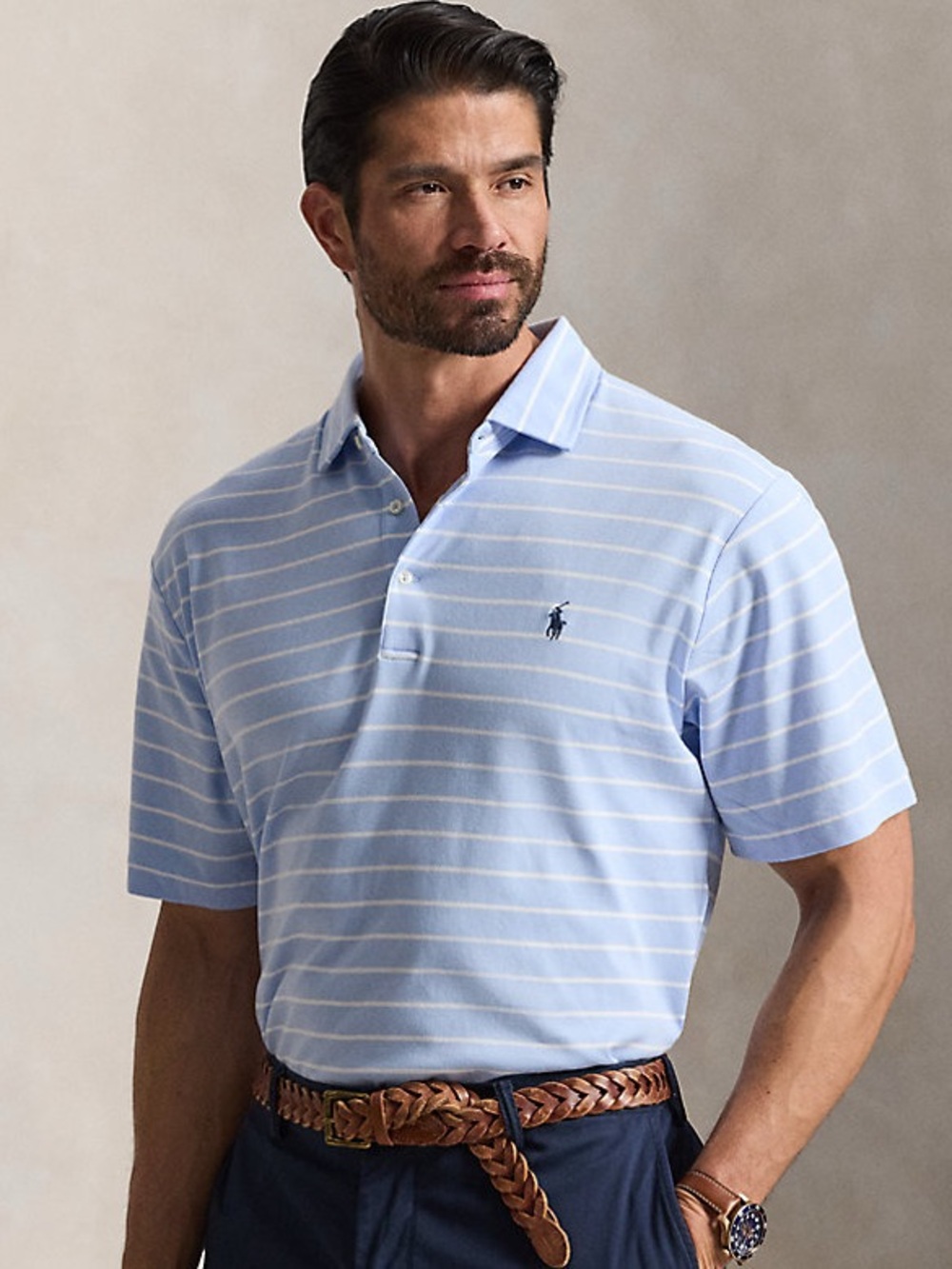 Polo Ralph Lauren Custom Slim Fit Striped Short Sleeve Polo